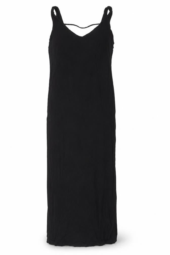 Marks and Spencer Womens Black Viscose Maxi Size 10 V-Neck Pullover