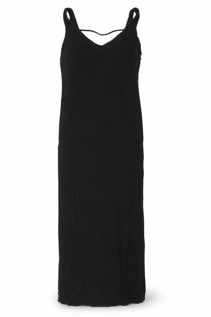 Marks and Spencer Womens Black Viscose Maxi Size 10 V-Neck Pullover