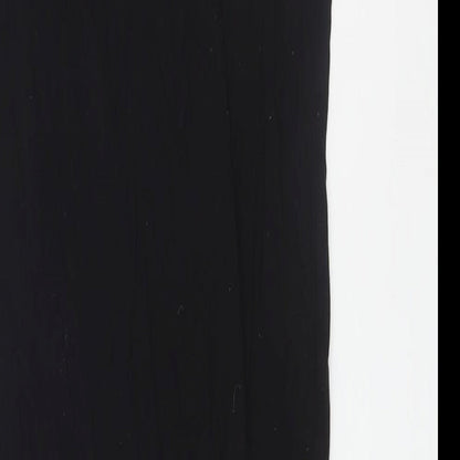 Marks and Spencer Womens Black Viscose Maxi Size 10 V-Neck Pullover