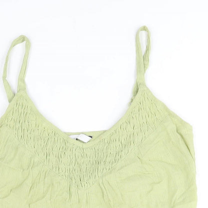 Womens UK Size 14 BHS Green Camisole Blouse