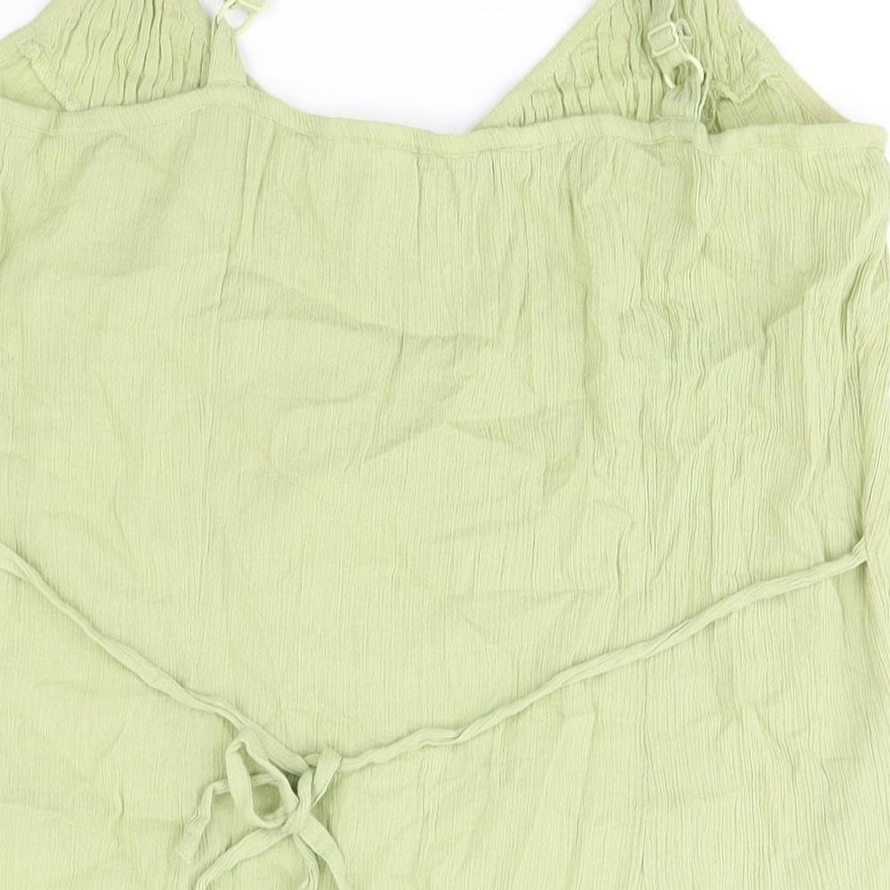 Womens UK Size 14 BHS Green Camisole Blouse