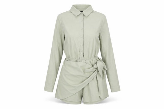 Womens UK Size 8 PRETTYLITTLETHING One-Piece Green Playsuit