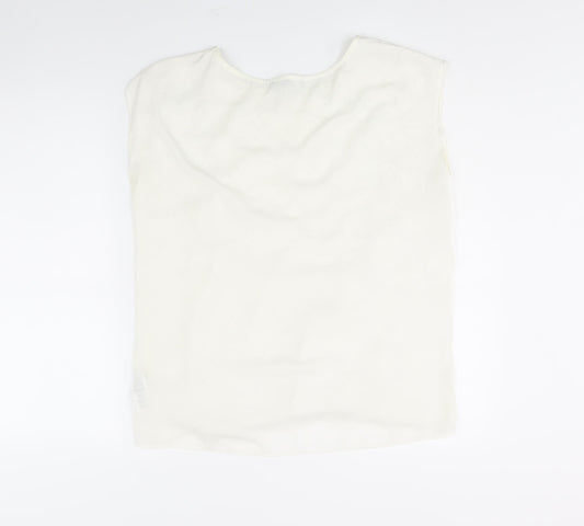 Womens UK Size 14 Red Herring Ivory Basic Blouse