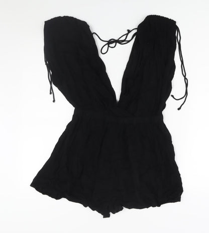 Womens UK Size 10 ASOS One-Piece Black Playsuit