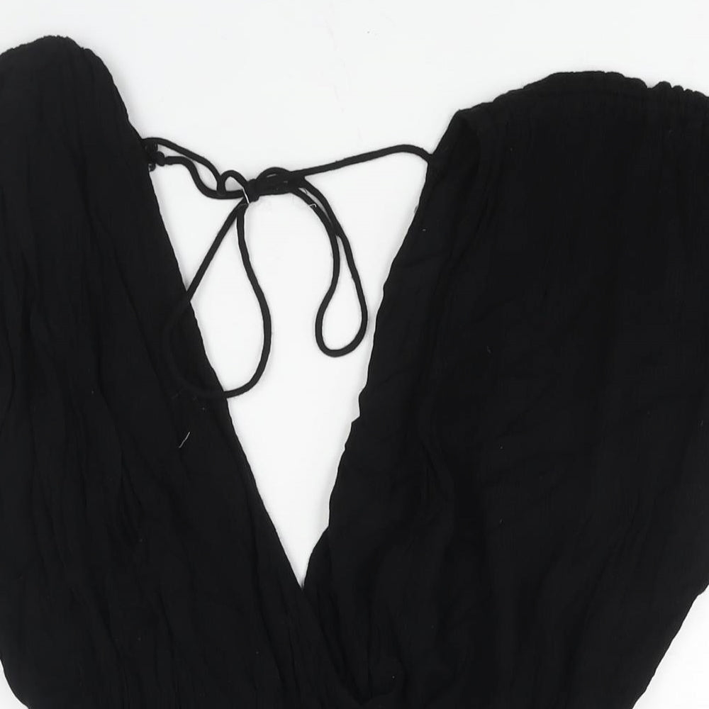 Womens UK Size 10 ASOS One-Piece Black Playsuit