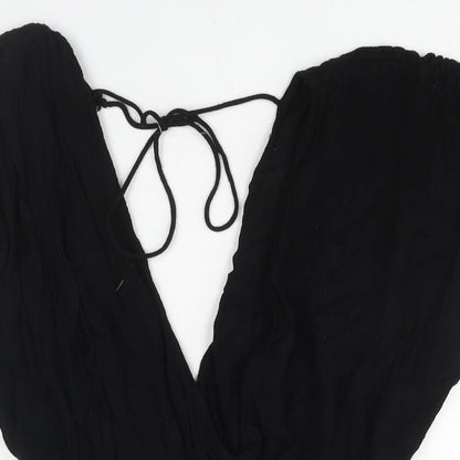 Womens UK Size 10 ASOS One-Piece Black Playsuit