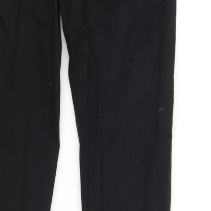 NEXT Womens Black Cotton Skinny Jeans Size 10 L28 in Regular Zip
