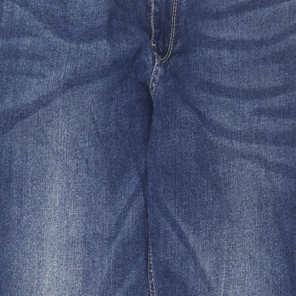 Avenue Mens Blue Cotton Straight Jeans Size 32 in L33 in Slim Zip