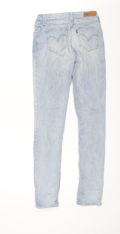Levi's Womens Blue Cotton Skinny Jeans Size 27 in L32 in Regular Zip
