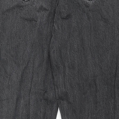 Denim & Co. Womens Black Cotton Mom Jeans Size 14 L27 in Regular Zip