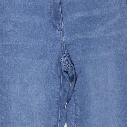 Avenue Womens Blue Cotton Skinny Jeans Size 12 L26 in Regular Zip