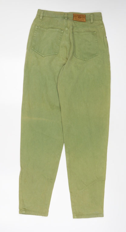 Lizwear Womens Green Cotton Tapered Jeans Size 8 L30 in Regular Zip
