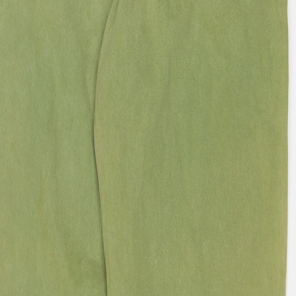 Lizwear Womens Green Cotton Tapered Jeans Size 8 L30 in Regular Zip