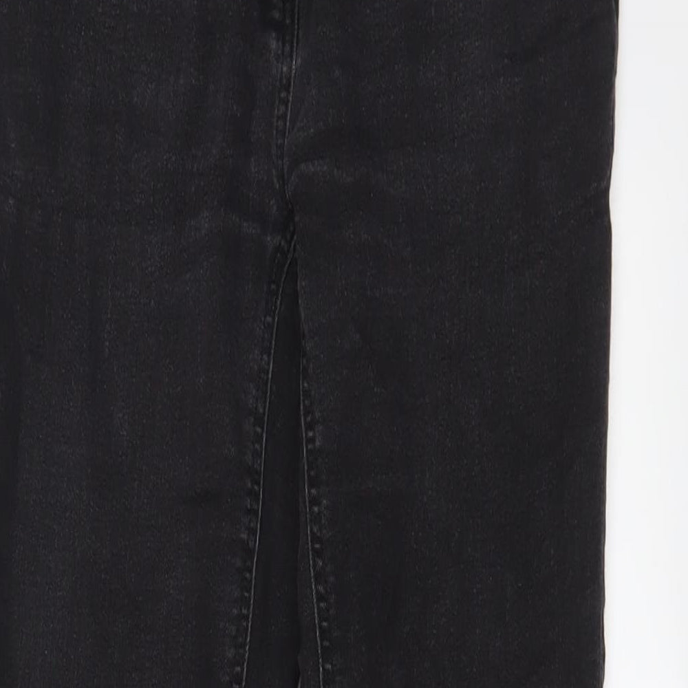 NEXT Womens Black Cotton Skinny Jeans Size 8 L30 in Regular Zip