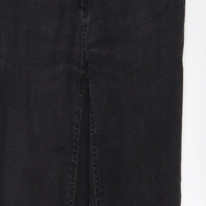 NEXT Womens Black Cotton Skinny Jeans Size 8 L30 in Regular Zip