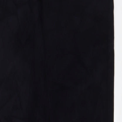 Marks and Spencer Mens Blue Cotton Trousers Size 30 in L33 in Slim Zip