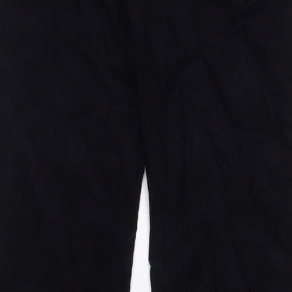 Marks and Spencer Mens Blue Cotton Trousers Size 30 in L33 in Slim Zip