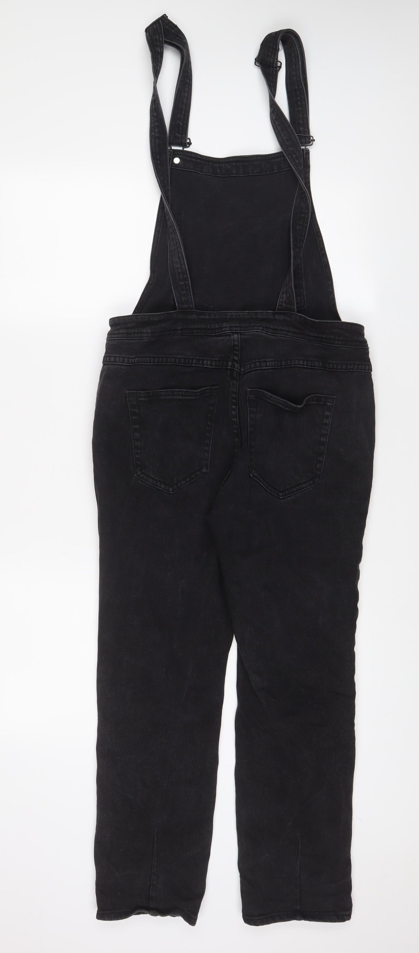 BDG Womens Black Cotton Dungaree One-Piece Size S L27 in Button