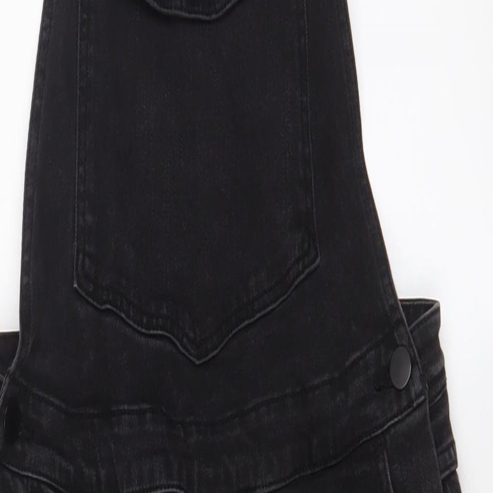BDG Womens Black Cotton Dungaree One-Piece Size S L27 in Button
