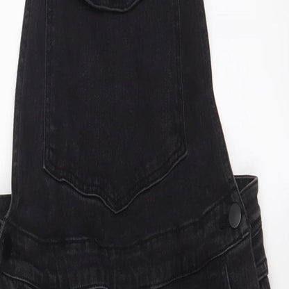 BDG Womens Black Cotton Dungaree One-Piece Size S L27 in Button