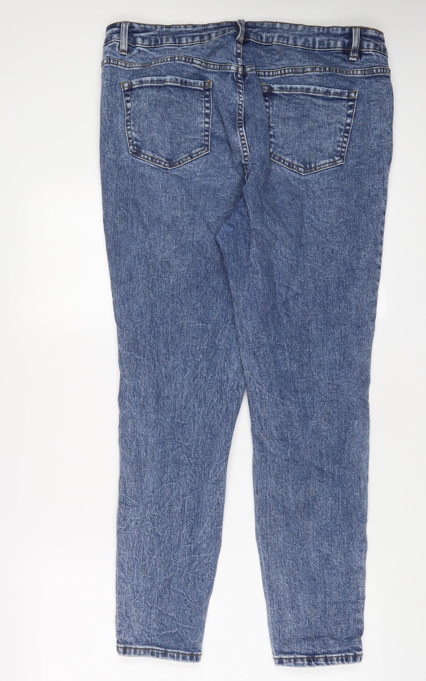 George Womens Blue Cotton Skinny Jeans Size 8 L30 in Regular Zip