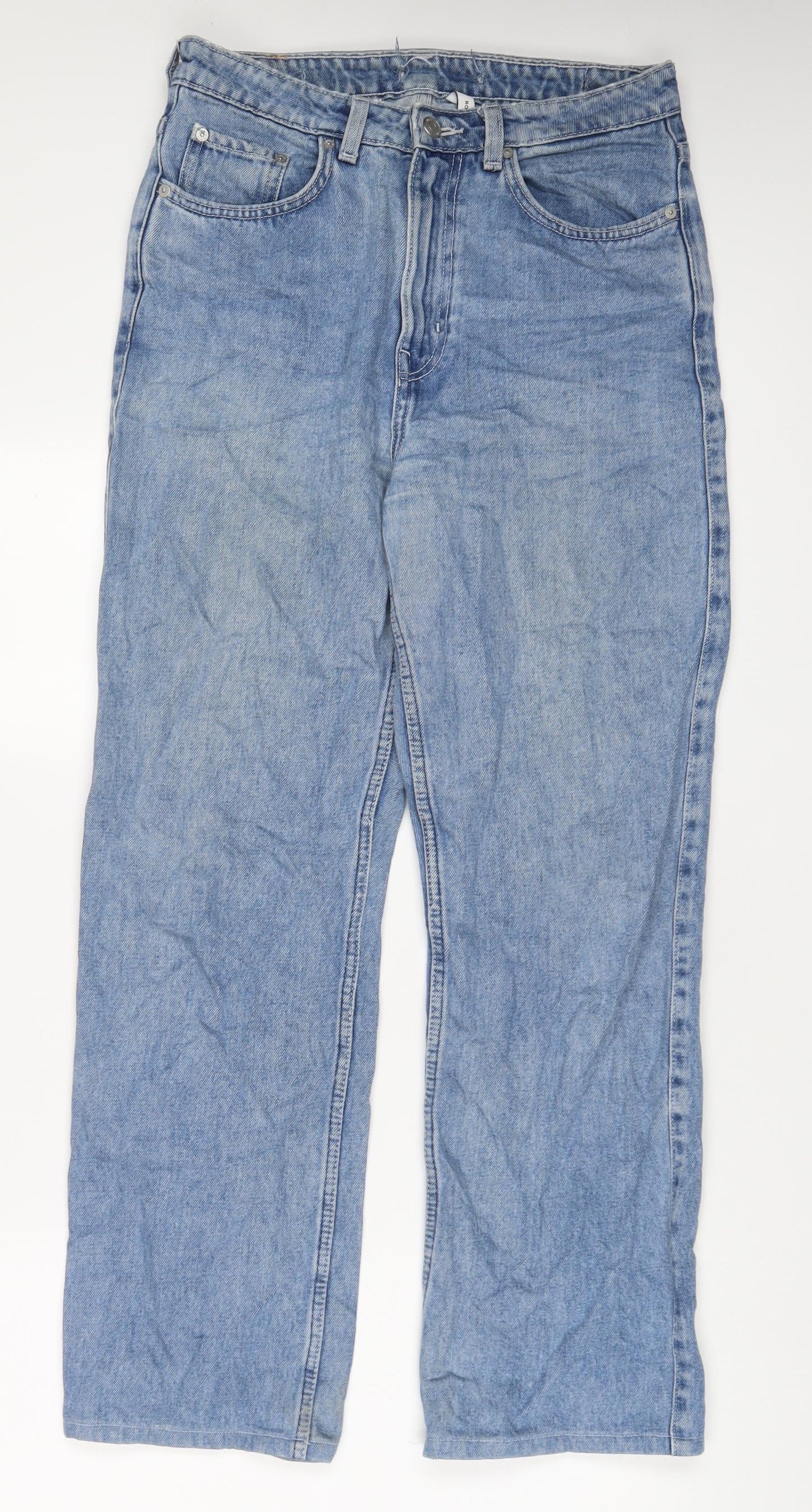 Womens UK Size 28 in Weekday Regular Fit Straight Blue Jeans