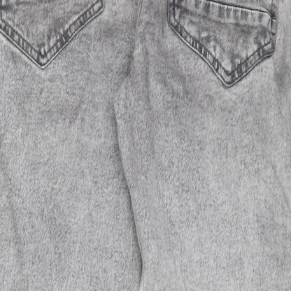 Housebrand Womens Grey Cotton Tapered Jeans Size 36 in L34 in Regular Zip