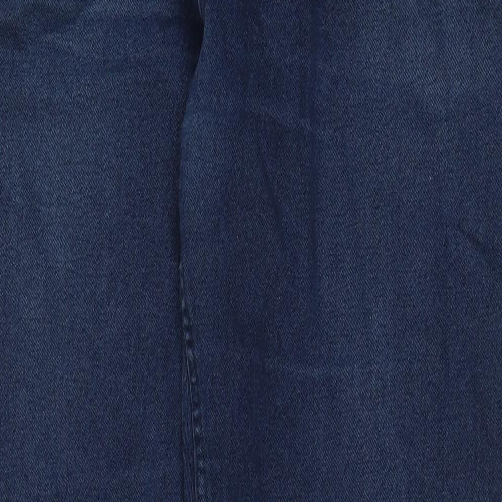 Duke Mens Blue Cotton Straight Jeans Size 38 in L33 in Regular Zip - Long Leg, Pockets