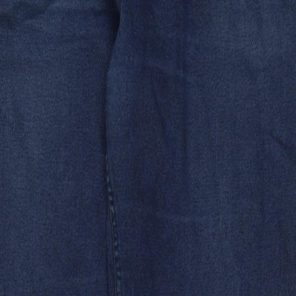 Duke Mens Blue Cotton Straight Jeans Size 38 in L33 in Regular Zip - Long Leg, Pockets