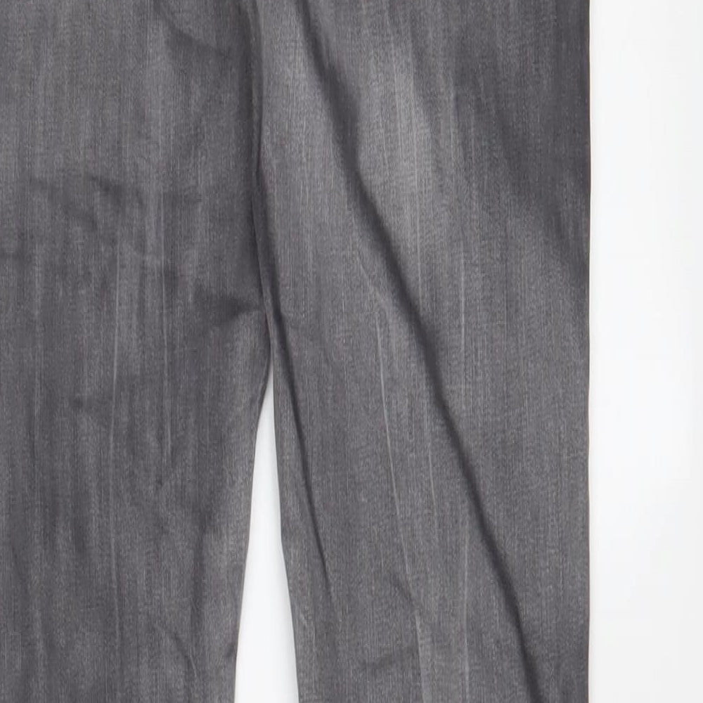 Zara Mens Grey Cotton Skinny Jeans Size 33 in L32 in Regular Button