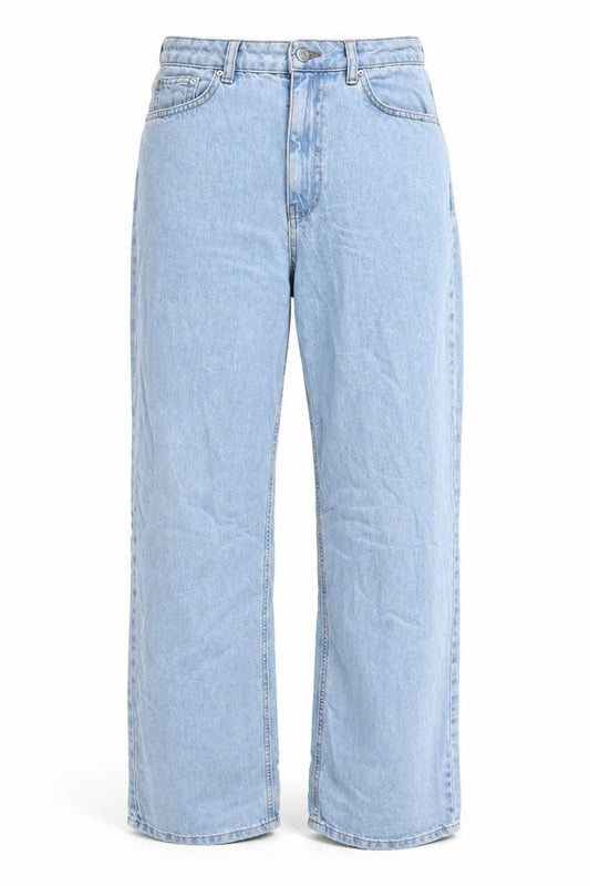Womens UK Size 10 NA-KD Regular Fit Wide-Leg Blue Jeans