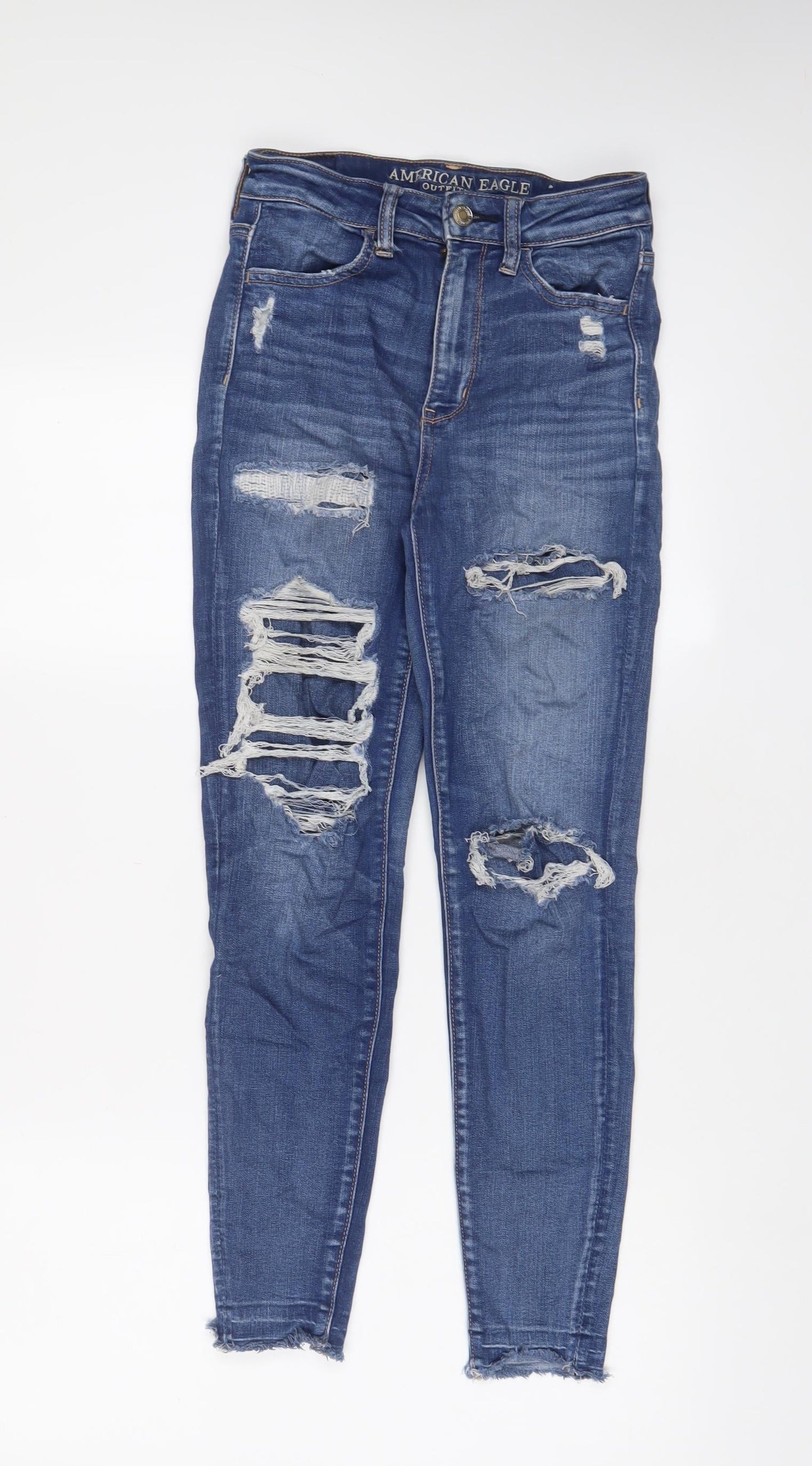 Womens UK Size 26 in American Eagle Outfitters Regular Fit Skinny Blue Jeans