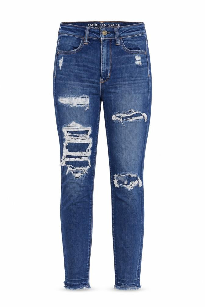 Womens UK Size 26 in American Eagle Outfitters Regular Fit Skinny Blue Jeans