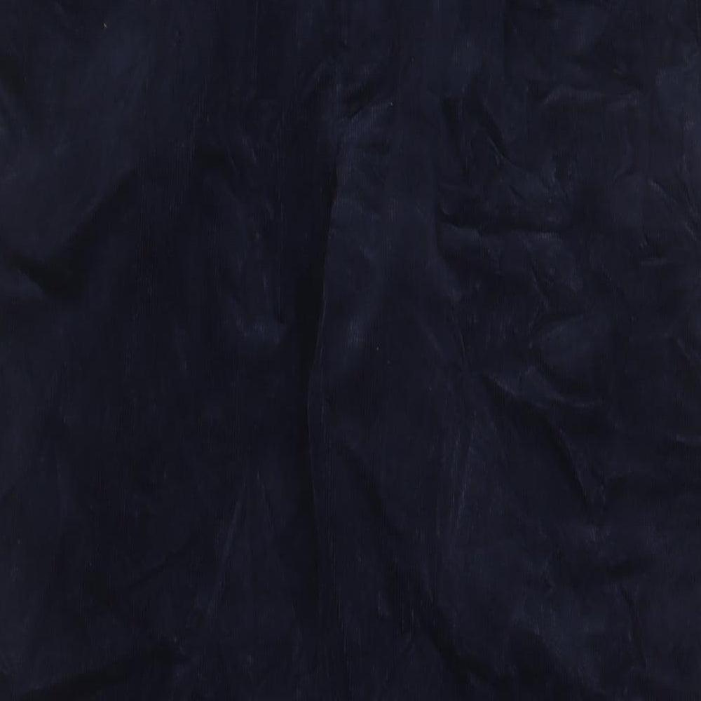 Autograph Mens Blue Cotton Trousers Size 30 in L31 in Regular Zip