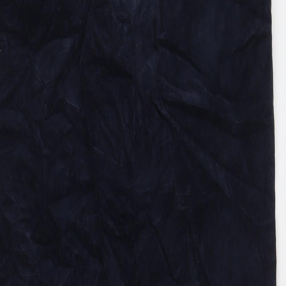 Autograph Mens Blue Cotton Trousers Size 30 in L31 in Regular Zip