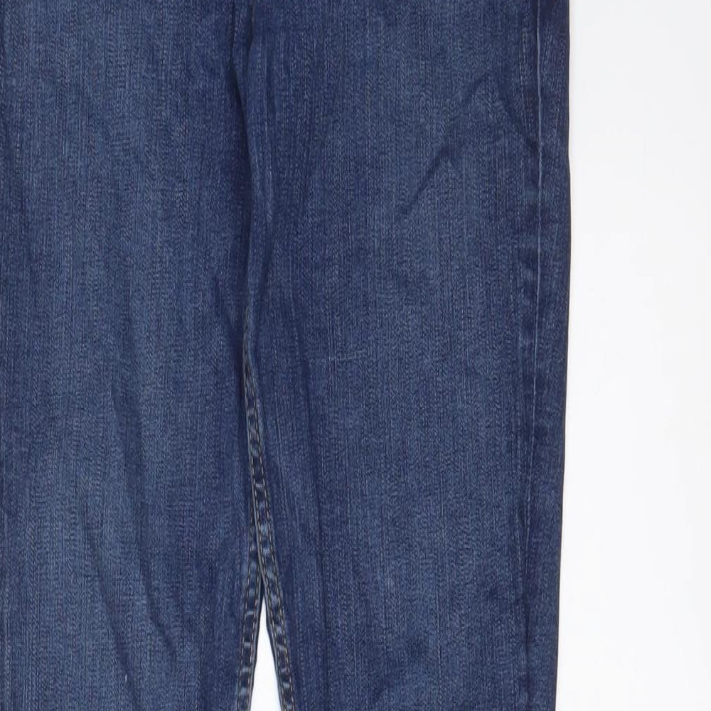 Zara Womens Blue Cotton Skinny Jeans Size 10 L27 in Regular Zip