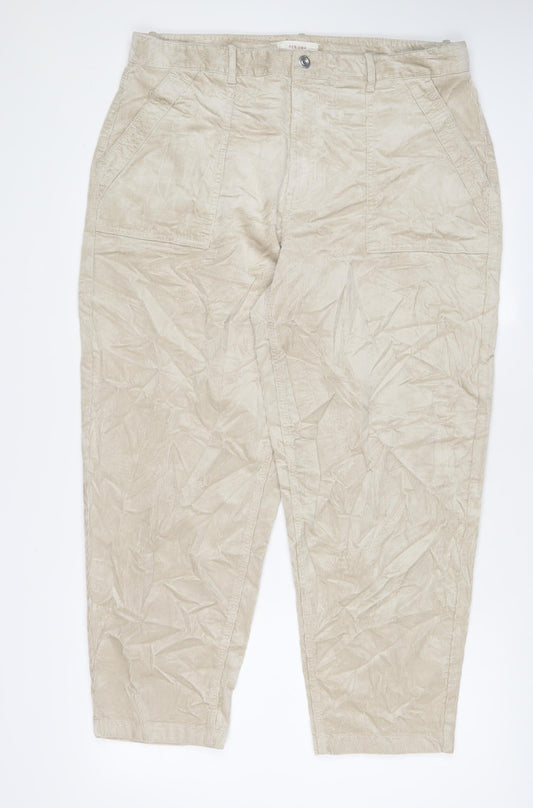 Womens UK Size 18 Per Una Regular Fit  Beige Trousers