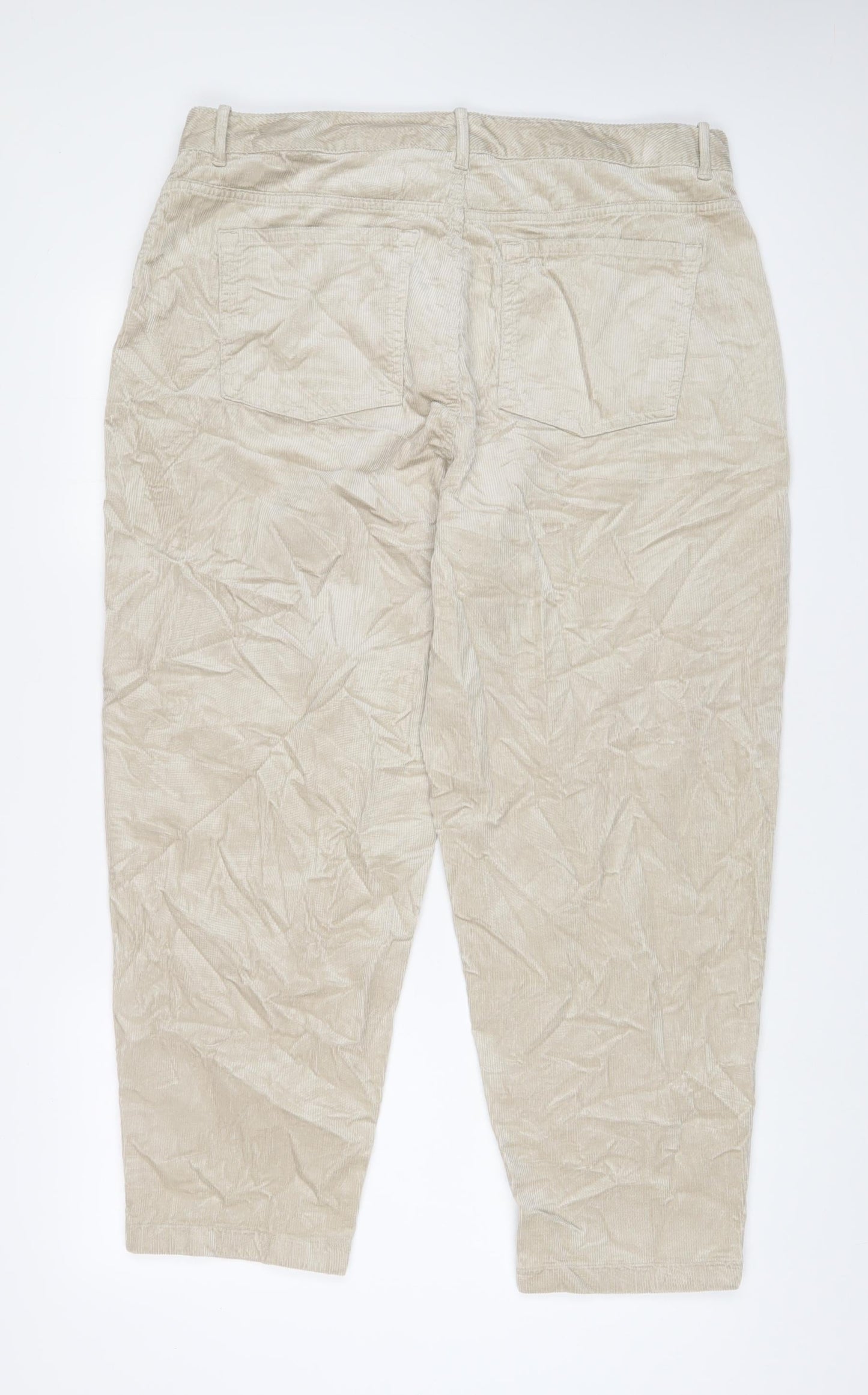 Womens UK Size 18 Per Una Regular Fit  Beige Trousers