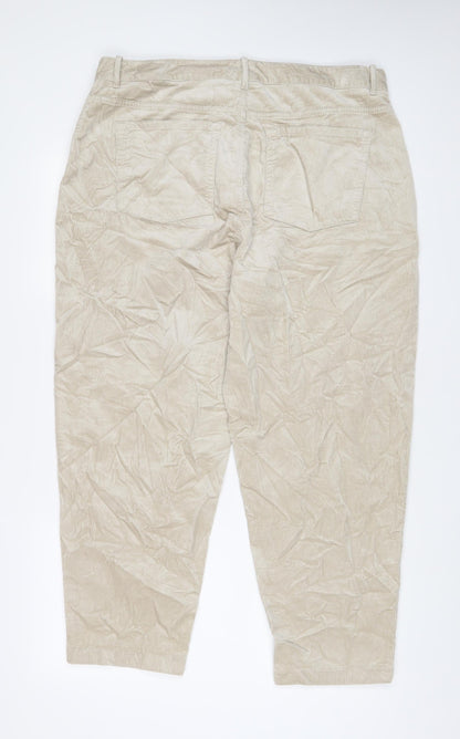 Womens UK Size 18 Per Una Regular Fit  Beige Trousers