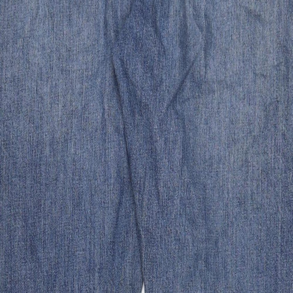 Picro Womens Blue Cotton Boyfriend Jeans Size 31 in L30 in Slim Zip
