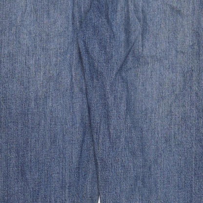 Picro Womens Blue Cotton Boyfriend Jeans Size 31 in L30 in Slim Zip