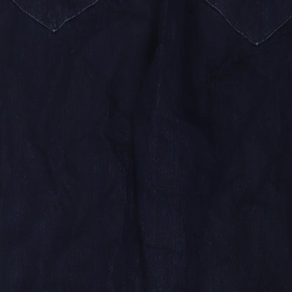 Volt Womens Blue Cotton Straight Jeans Size 44 in L31 in Regular Zip