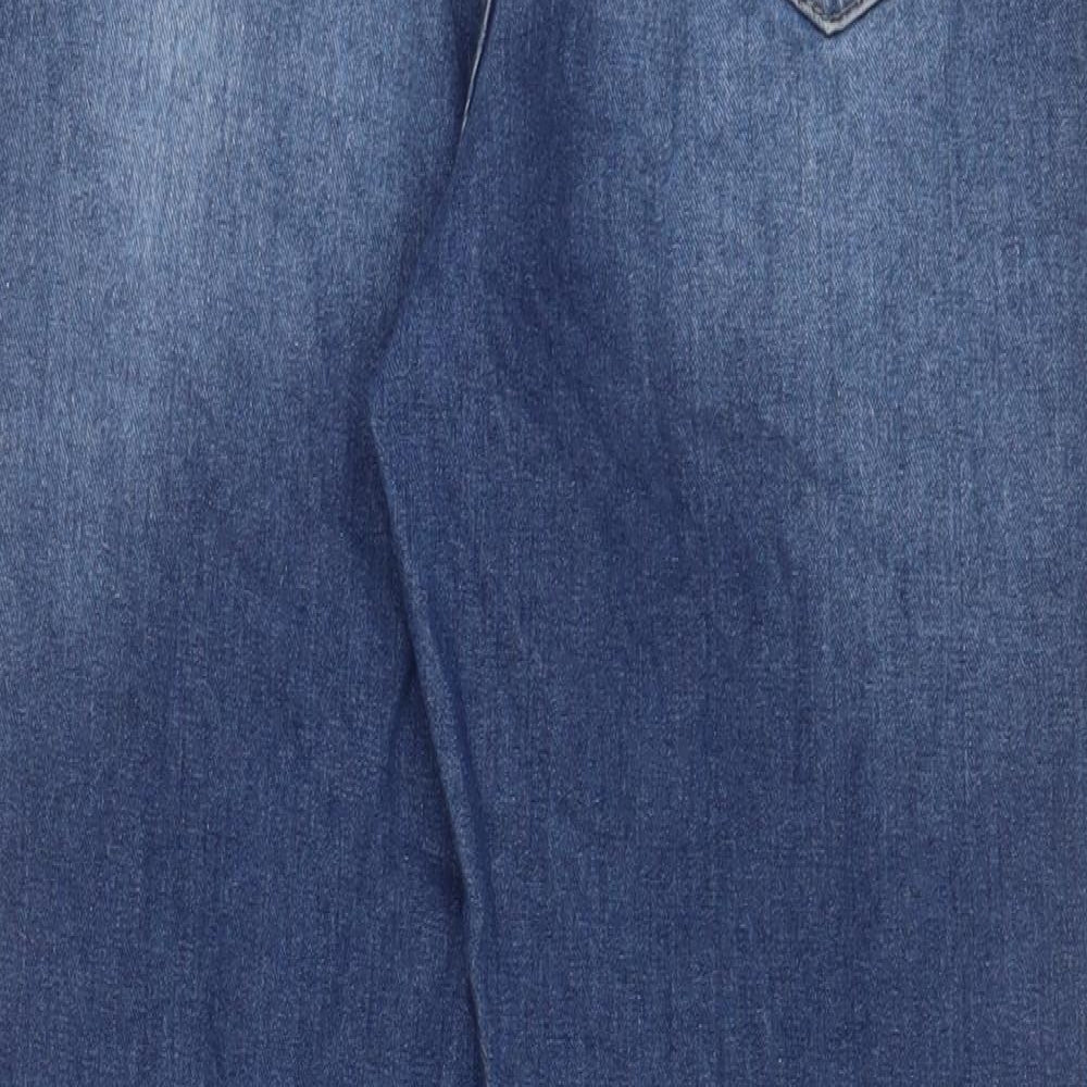 Urban Bliss Womens Blue Cotton Straight Jeans Size 8 L29 in Regular Zip