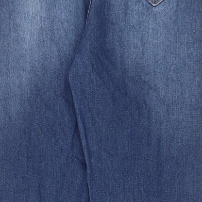 Urban Bliss Womens Blue Cotton Straight Jeans Size 8 L29 in Regular Zip