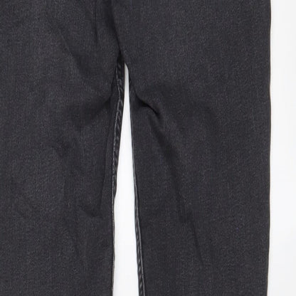 H&M Womens Grey Cotton Skinny Jeans Size 10 L29 in Regular Zip