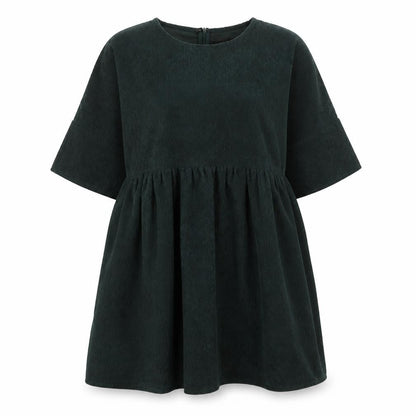 Missguided Womens Green Polyester A-Line Size 12 Crew Neck Zip
