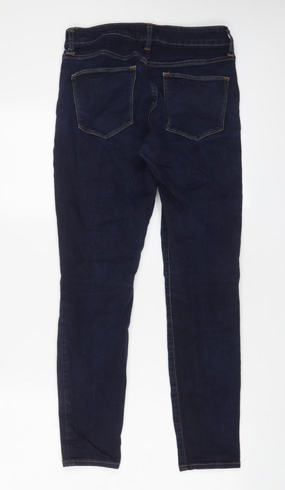 Gap Womens Blue Cotton Skinny Jeans Size 28 in L28 in Regular Zip