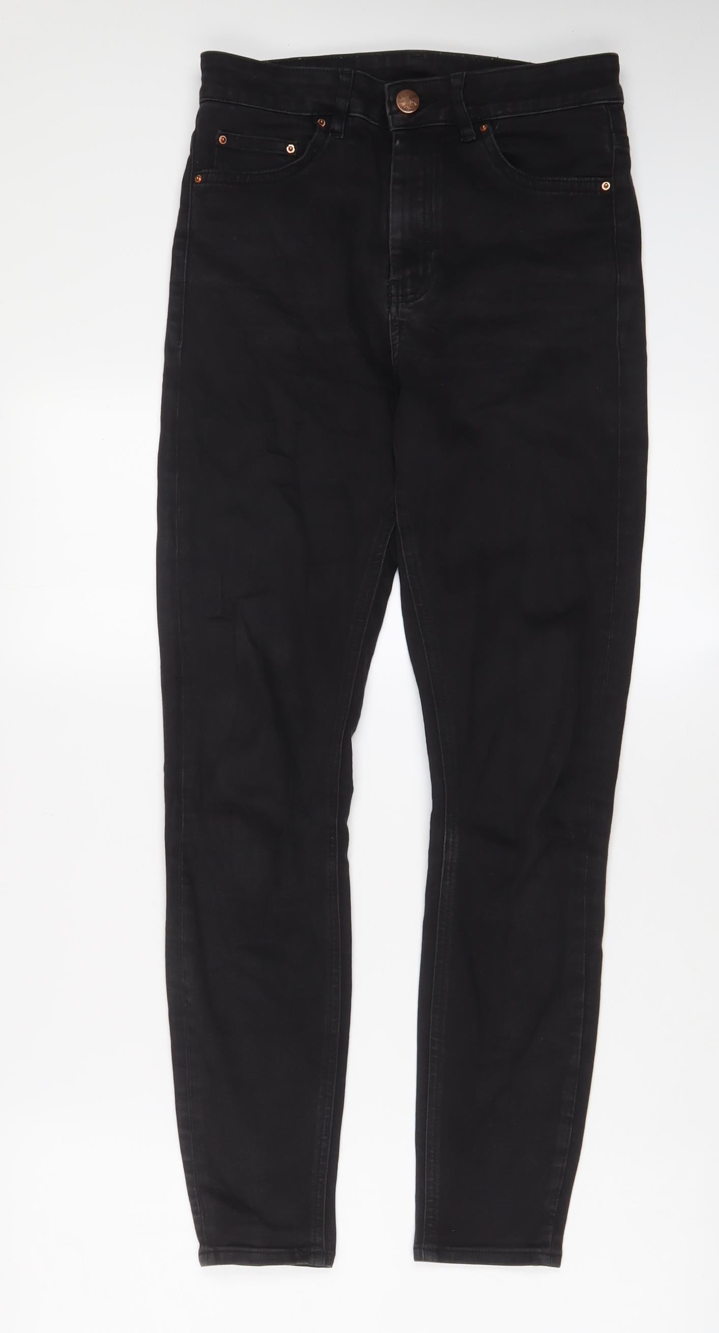 ASOS Womens Black Cotton Skinny Jeans Size 28 in L32 in Regular Zip