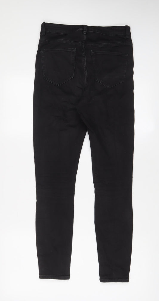 ASOS Womens Black Cotton Skinny Jeans Size 28 in L32 in Regular Zip