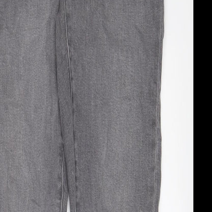 Zara Girls Grey Cotton Skinny Jeans Size 13-14 Years L30 in Regular Zip